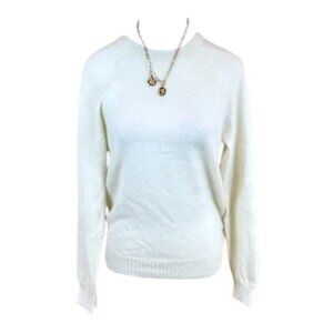 27 Miles Malibu Cashmere Sweater Ivory Gold Fleck (S)